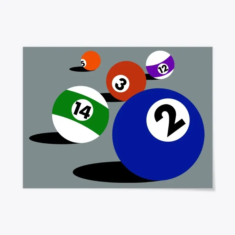 Pool Ball Art Billiard Poster